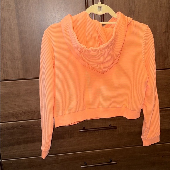 Adidas Peach Cropped Hoodie Size M - Picture 3 of 4
